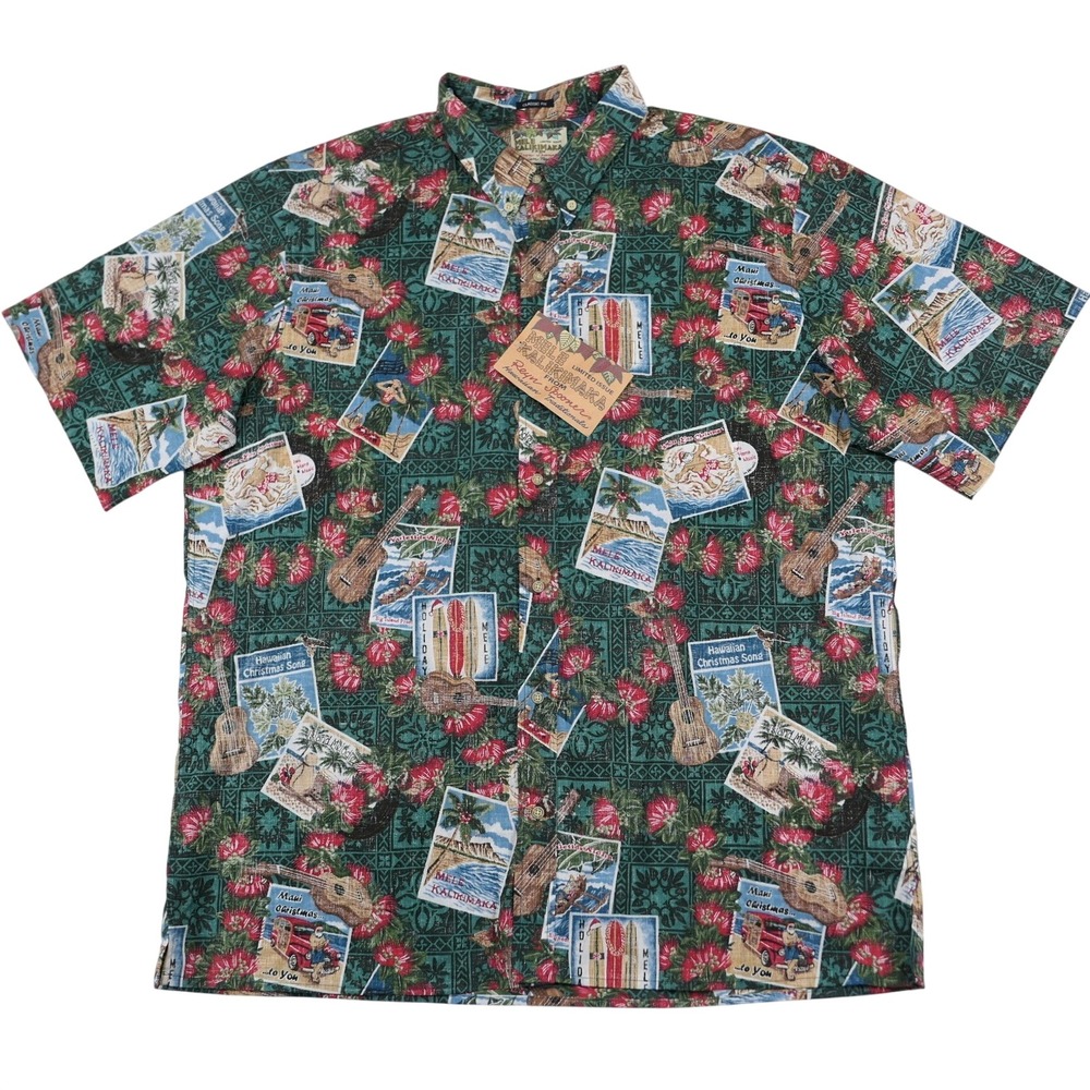 Reyn Spooner 2017 Mele Kalikimaka 1994 Reissue Christmas Hawaiian Shirt 3XL NWT